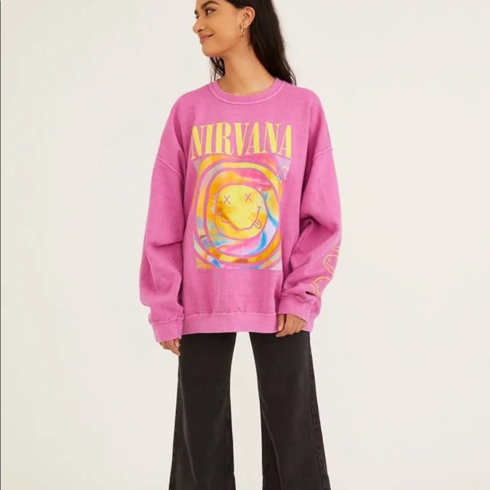 urban outfitters oversized nirvana sweatshirt